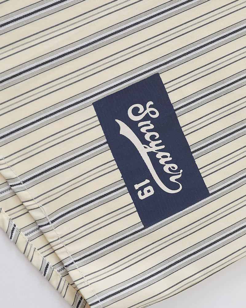 Striped embroidered long-sleeved shirt